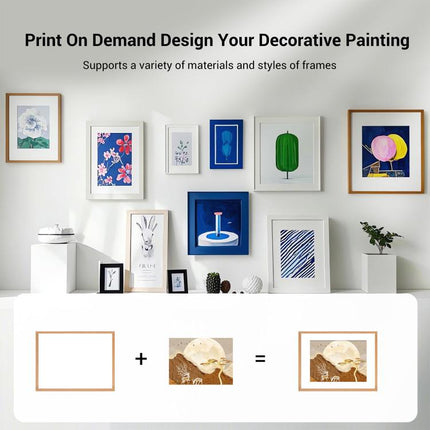 Watercolor Decorative Painting with PS Frame Print On Your Demand, 15x20cm, 20x20cm, 30x30cm, 40x40cm, 50x50cm, 60x60cm, 70x70cm, 80x80cm, 90x90cm
