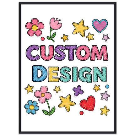 Child Drawing Decorative Painting with PS Frame Print On Your Demand, 15x20cm, 20x20cm, 30x30cm, 40x40cm, 50x50cm, 60x60cm, 70x70cm, 80x80cm, 90x90cm