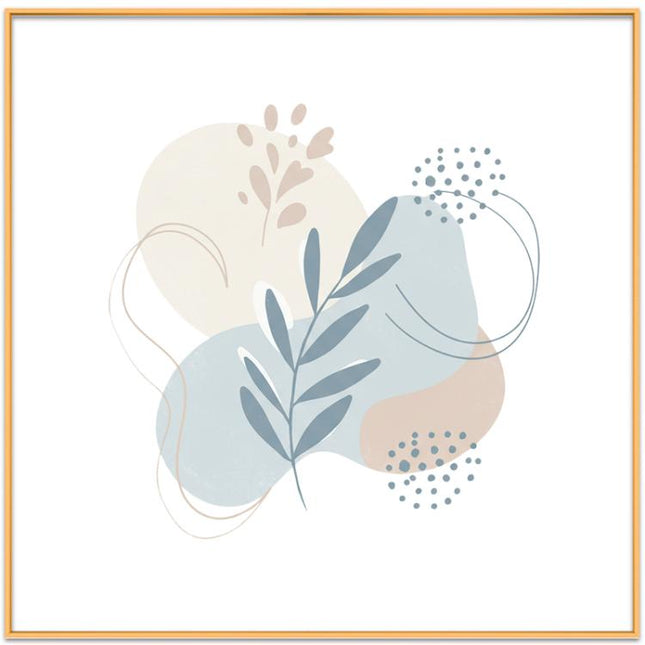 Fresh Leaves Decorative Painting with Aluminum Alloy Frame Print On Your Demand, 15x20cm, 20x20cm, 30x30cm, 40x40cm, 50x50cm, 60x60cm, 70x70cm, 80x80cm, 90x90cm