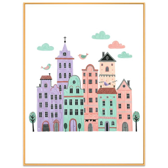 Castle Decorative Painting with Aluminum Alloy Frame Print On Your Demand, 15x20cm, 20x20cm, 30x30cm, 40x40cm, 50x50cm, 60x60cm, 70x70cm, 80x80cm, 90x90cm