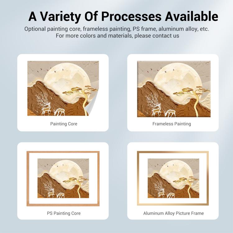 Abstract Leaves Decorative Painting with Aluminum Alloy Frame Print On Your Demand, 15x20cm, 20x20cm, 30x30cm, 40x40cm, 50x50cm, 60x60cm, 70x70cm, 80x80cm, 90x90cm