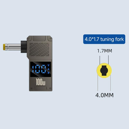 100W Computer Charging Digital Display Adapter, Type-C to DC4.0x1.7mm, Type-C to DC4.0x1.35mm, Type-C to DC4.0x1.7mm Center Groove, Type-C to DC3.0 x 1.1mm, Type-C to DC5.5x2.1mm, Type-C to DC6.0x0.6mm, Type-C to DC5.5x2.5mm, Type-C to DC5.5x1.7mm     ...