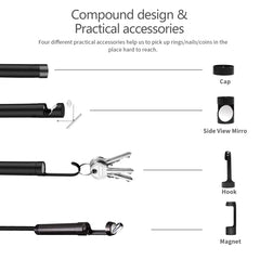 8mm 1080P IP68 Waterproof 4.3 inch Screen Single Camera Digital Endoscope, 7m, 5m, 2m