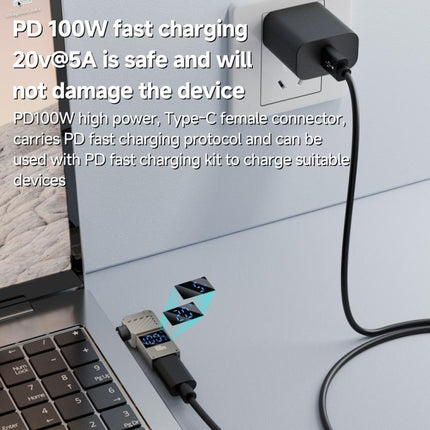 100W Computer Charging Digital Display Adapter, Type-C to DC4.0x1.7mm, Type-C to DC4.0x1.35mm, Type-C to DC4.0x1.7mm Center Groove, Type-C to DC3.0 x 1.1mm, Type-C to DC5.5x2.1mm, Type-C to DC6.0x0.6mm, Type-C to DC5.5x2.5mm, Type-C to DC5.5x1.7mm     ...