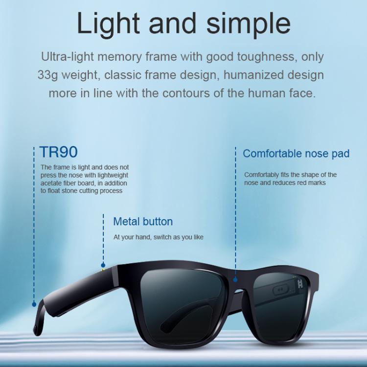 E10 Smart Audio Bluetooth Glasses, Style: Touch Style