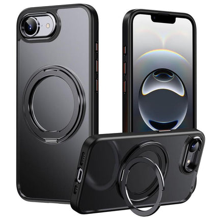 Frosted 360 Degree MagSafe Magnetic Holder Phone Case, For iPhone 18 Pro, For iPhone 18 Pro Max, For iPhone 17e / 16e