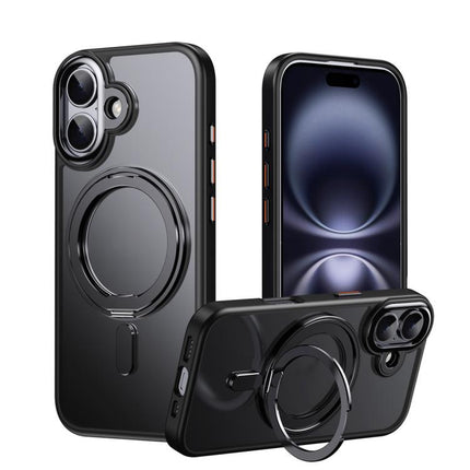 Frosted 360 Degree MagSafe Magnetic Holder Phone Case, For iPhone 17 Pro Max, For iPhone 17 Pro, For iPhone 17, For iPhone Air