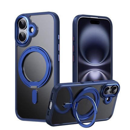 Frosted 360 Degree MagSafe Magnetic Holder Phone Case, For iPhone 17 Pro Max, For iPhone 17 Pro, For iPhone 17, For iPhone Air