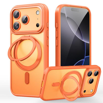 Frosted 360 Degree MagSafe Magnetic Holder Phone Case, For iPhone 17 Pro Max, For iPhone 17 Pro, For iPhone 17, For iPhone Air