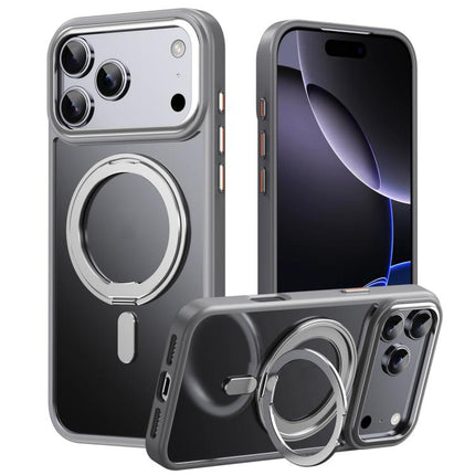 Frosted 360 Degree MagSafe Magnetic Holder Phone Case, For iPhone 18 Pro, For iPhone 18 Pro Max, For iPhone 17e / 16e