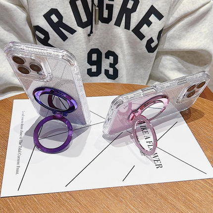 Mirror Holder Glitterr MagSafe Phone Case, For iPhone 15 Pro Max, For iPhone 15 Pro, For iPhone 15 Plus, For iPhone 15