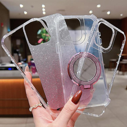 Mirror Holder Glitterr MagSafe Phone Case, For iPhone 14 Plus, For iPhone 14, For iPhone 14 Pro, For iPhone 14 Pro Max