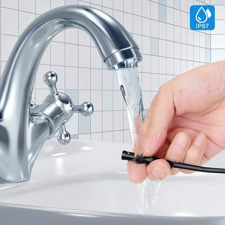 8mm 1080P IP68 Waterproof 4.3 inch Screen Dual Camera Digital Endoscope, 5m, 2m