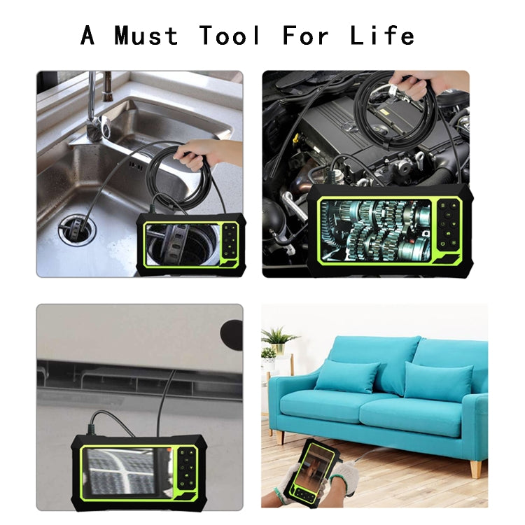 8mm 1080P IP68 Waterproof 4.3 inch Screen Dual Camera Digital Endoscope, 5m, 2m