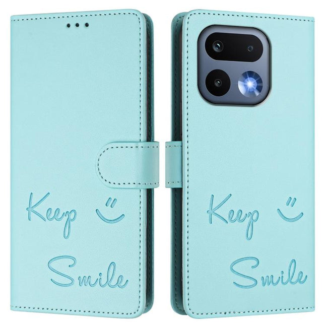 Smile Embossing RFID Leather Phone Case, For Realme 16 Pro 5G Global, For Realme C71 4G India / Note 70 4G, For Realme C85 5G / 15x 5G India, For Realme P4 Pro 5G