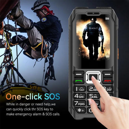 UNIWA M6000 Big Speaker Keypad Phone, 2.4 inch, Dual Flashlights, 21 Keys, SOS, FM, 4 SIM, GSM, EU Plug, US Plug, UK Plug, AU Plug