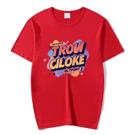 Orange Alphabet Printed Round Neck Modal Short Sleeve T-shirt Print On Your Demand, S, M, L, XL, XXL, XXXL, XXXXL, XXXXXL