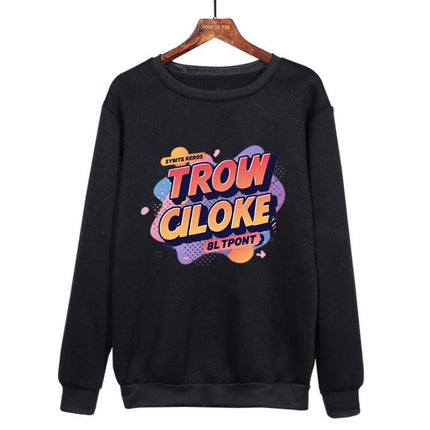 Orange Alphabet Printed Casual Loose Round Neck Sweatshirt Print On Your Demand, XS, S, M, L, XL, XXL, XXXL