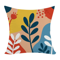 Colorful Branches Printed Sofa Pillow Case No Core Print On Your Demand, 35x35cm, 40x40cm, 45x45cm