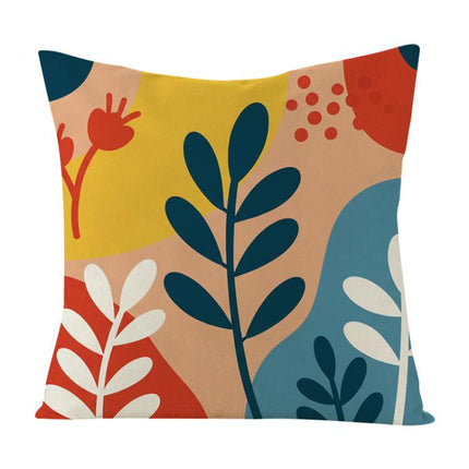 Colorful Branches Printed Sofa Pillow Case No Core Print On Your Demand, 35x35cm, 40x40cm, 45x45cm