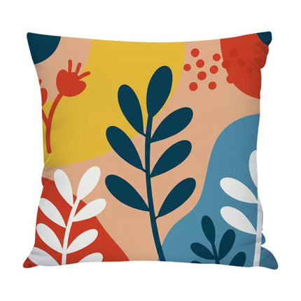 Colorful Branches Printed Sofa Pillow Case No Core Print On Your Demand, 35x35cm, 40x40cm, 45x45cm