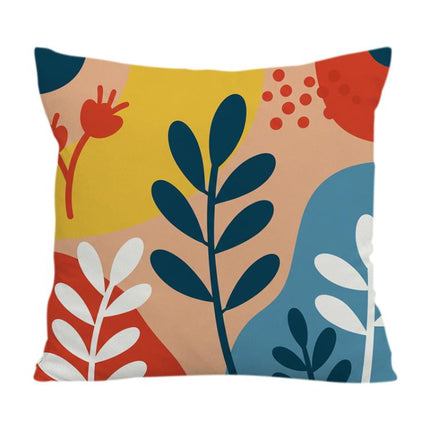 Colorful Branches Printed Sofa Pillow Case No Core Print On Your Demand, 35x35cm, 40x40cm, 45x45cm