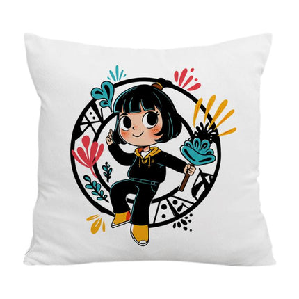 Girl Printed Sofa Pillow Case No Core Print On Your Demand, 35x35cm, 40x40cm, 45x45cm