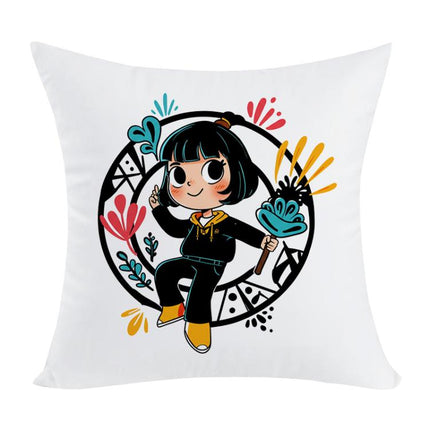 Girl Printed Sofa Pillow Case No Core Print On Your Demand, 50x50cm, 60x60cm
