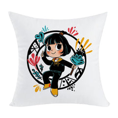Girl Printed Sofa Pillow Case No Core Print On Your Demand, 50x50cm, 60x60cm