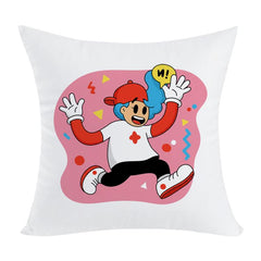 Pink Boy Printed Sofa Pillow Case No Core Print On Your Demand, 35x35cm, 40x40cm, 45x45cm
