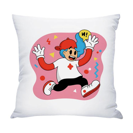 Pink Boy Printed Sofa Pillow Case No Core Print On Your Demand, 35x35cm, 40x40cm, 45x45cm