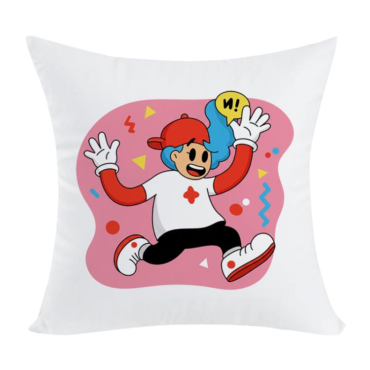 Pink Boy Printed Sofa Pillow Case No Core Print On Your Demand, 35x35cm, 40x40cm, 45x45cm