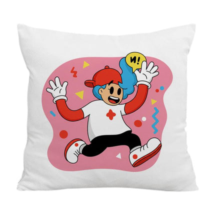 Pink Boy Printed Sofa Pillow Case No Core Print On Your Demand, 35x35cm, 40x40cm, 45x45cm