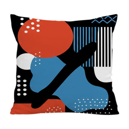 Abstract Doodle Printed Sofa Pillow Case No Core Print On Your Demand, 35x35cm, 40x40cm, 45x45cm