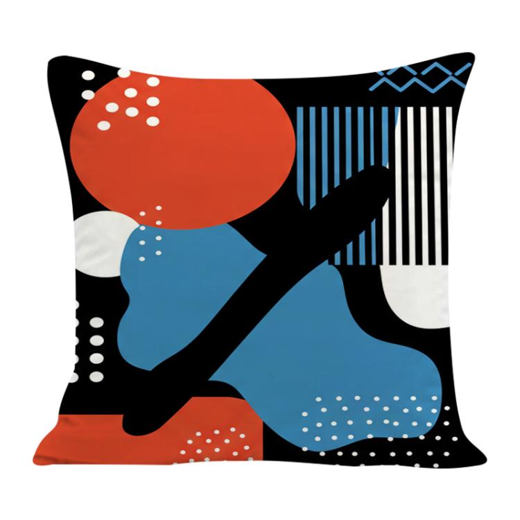 Abstract Doodle Printed Sofa Pillow Case No Core Print On Your Demand, 35x35cm, 40x40cm, 45x45cm