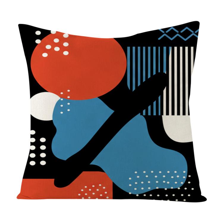 Abstract Doodle Printed Sofa Pillow Case No Core Print On Your Demand, 35x35cm, 40x40cm, 45x45cm