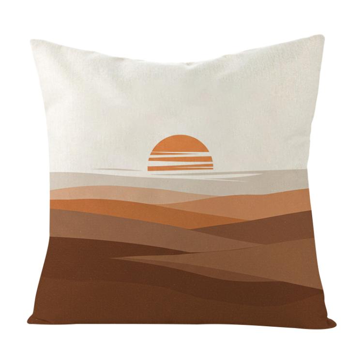 Sunset Printed Sofa Pillow With Core Print On Your Demand, 35x35cm, 40x40cm, 45x45cm