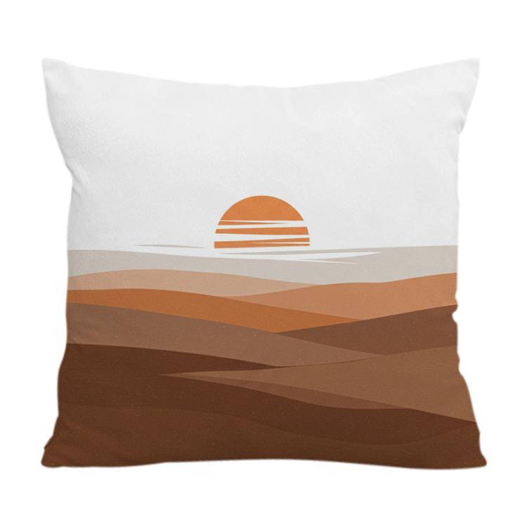 Sunset Printed Sofa Pillow With Core Print On Your Demand, 35x35cm, 40x40cm, 45x45cm