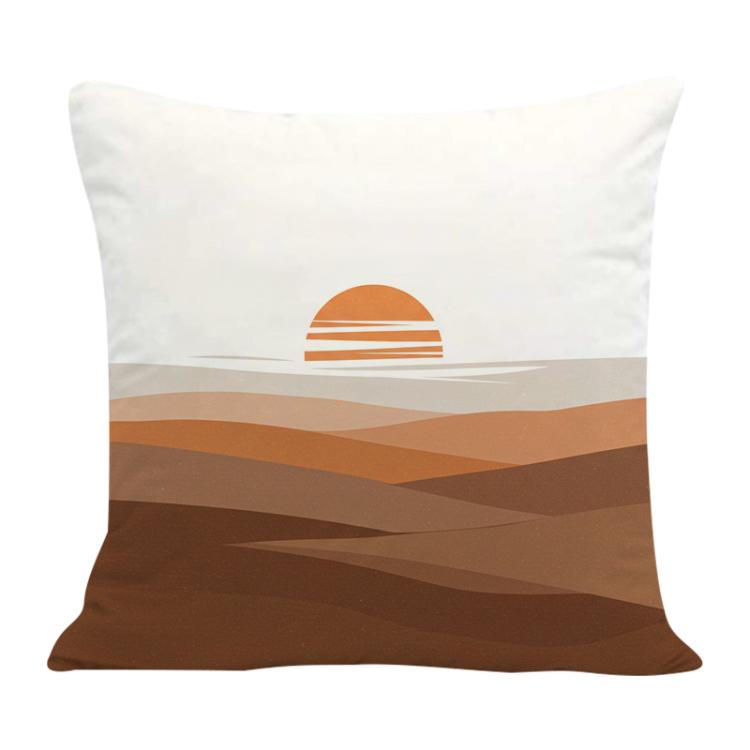 Sunset Printed Sofa Pillow With Core Print On Your Demand, 35x35cm, 40x40cm, 45x45cm