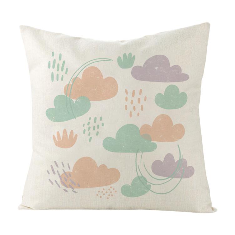 Clouds Printed Sofa Pillow With Core Print On Your Demand, 35x35cm, 40x40cm, 45x45cm