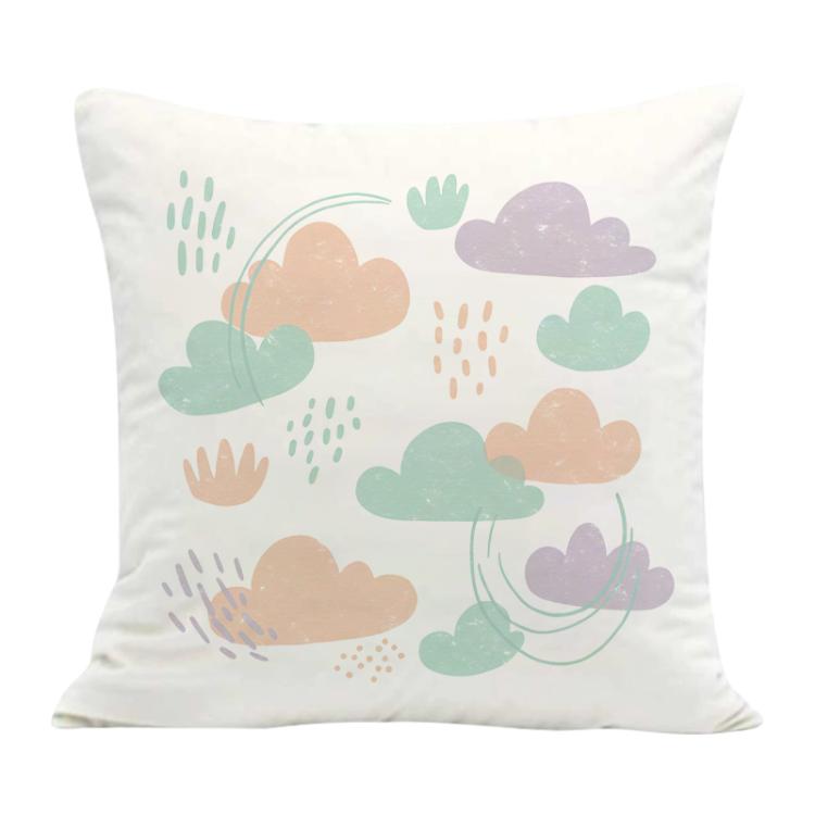 Clouds Printed Sofa Pillow With Core Print On Your Demand, 35x35cm, 40x40cm, 45x45cm