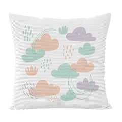 Clouds Printed Sofa Pillow With Core Print On Your Demand, 50x50cm, 60x60cm