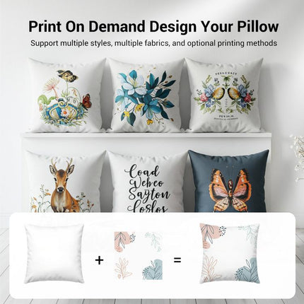 Clouds Printed Sofa Pillow With Core Print On Your Demand, 50x50cm, 60x60cm