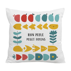 River Fish Printed Sofa Pillow With Core Print On Your Demand, 35x35cm, 40x40cm, 45x45cm