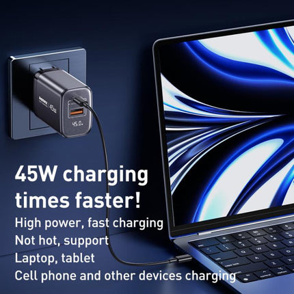 REMAX U2-AC 67W USB and Type-C GaN Digital Display Fast Charger, EU Plug, UK Plug