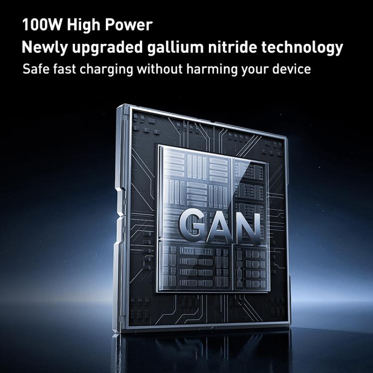 REMAX U2-AC 100W USB and Dual Type-C GaN Digital Display Fast Charger, EU Plug, UK Plug