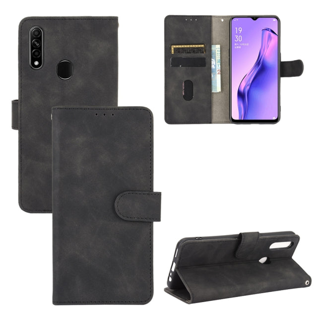 Solid Color Skin Feel Magnetic Buckle Horizontal Flip Calf Texture PU Leather Case with Holder & Card Slots & Wallet, For OPPO A5(AX5) / A3s / A12e, For OPPO A7(AX7) / A5s / AX5s / A12, For OPPO A8 / A31 (2020), For OPPO A9 (2020) / A11 / A11X / A5 (2020)