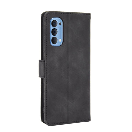 Solid Color Skin Feel Magnetic Buckle Horizontal Flip Calf Texture PU Leather Case with Holder & Card Slots & Wallet, For OPPO Reno4 5G