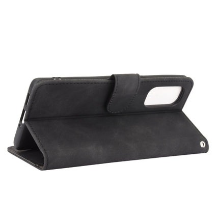 Solid Color Skin Feel Magnetic Buckle Horizontal Flip Calf Texture PU Leather Case with Holder & Card Slots & Wallet, For OPPO Reno4 5G