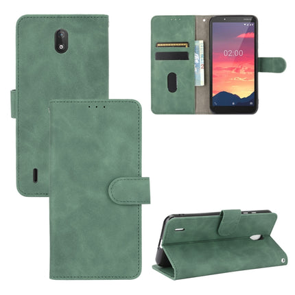 Solid Color Skin Feel Magnetic Buckle Horizontal Flip Calf Texture PU Leather Case with Holder & Card Slots & Wallet, For Nokia C2